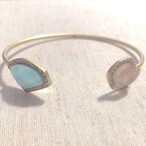 Chloe and Isabel Sand and Sky 2 stone cuff bracelet